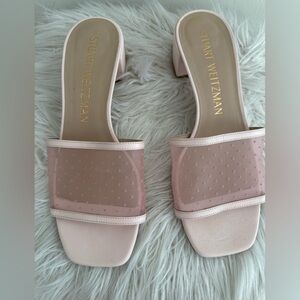 Stuart Weitzman Blush Pink Mesh Heels